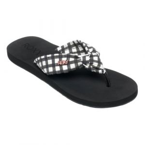 Roxy Femme Paia V Sandale, Noir/Blanc à Carreaux, 42 EU