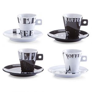 Zeller Present Service expresso 8 pièces en porcelain `Coffee Style` - 26540