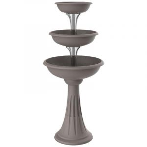 Frankystar - Trevy - Jardinière de fontaine verticale. Jardinière d'extérieur pour arrangements. Capacité 29,2L. Couleur gris tourterelle. Fabriqué