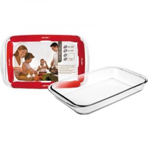 Ibili 480740 Plat Rectangulaire, Verre, Transparent, 40 x 23 x 5 cm