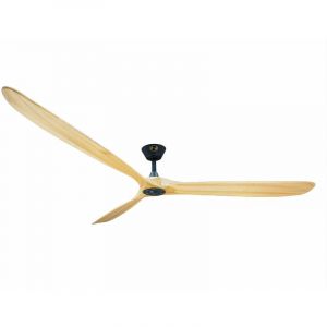 Ventilateur de plafond DC pales en bois 223cm avec 6 vitesses et Wifi Marron