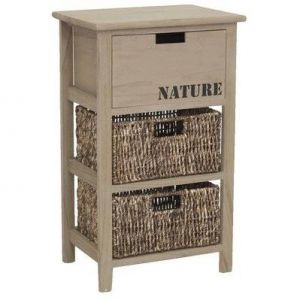 Aubry Gaspard Commode en bois et maïs " Nature" 3 tiroirs
