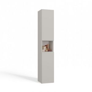 Meuble de salle de bain - Cachemire - 2 portes - 4 &eacute;tag&egrave;res - Panier &agrave; linge