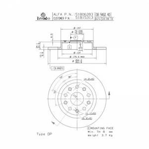 Image de Brembo 2 Disques de frein 08.9460.41