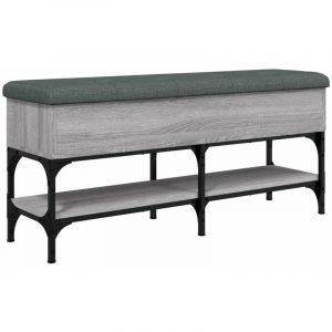 VidaXL Banc À Chaussures Sonoma Gris 102x32x45 Cm Bois D'ingénierie