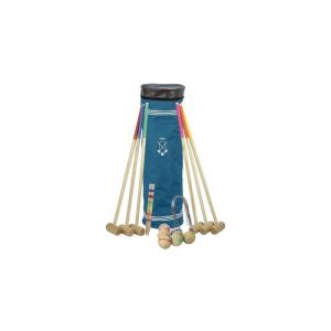 Vilac Jeu De Croquet Traditionnel En Bois Avec Sac De Transport - Maillet 80 Cm, 6 Joueurs - Plein Air Enfant, Famille - Made In France