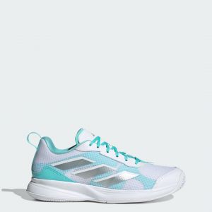 Adidas Femme Avaflash Low Tennis Shoes Chaussures, Cloud White/Silver Metallic/Flash Aqua, 44 EU