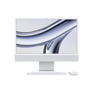 Apple iMac 24'''' ecran retina 4,5K 256 Go SSD 8 Go RAM Puce M3 CPU 8 cours GPU 10 cours Argent Reconditionne etat Parfait Adaptateur inclus