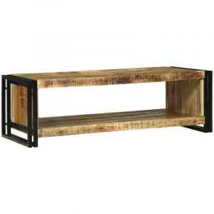 VidaXL Table basse 120 x 50 x 38 cm Bois de manguier brut massif