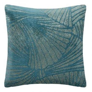 Image de Coussin Déco "Flan 3D" 40x40cm Bleu Canard Prix