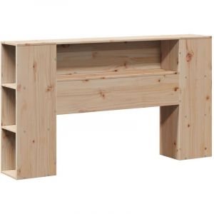 VidaXL Tête de lit avec rangement 135 cm bois massif de pin, tête de lit en bois, tête de lit avec rangement, tête de lit sur pied