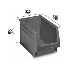 Tayg Bac empilable de rangement Gris n°55 336 x 216 x 200 mm (3/6)