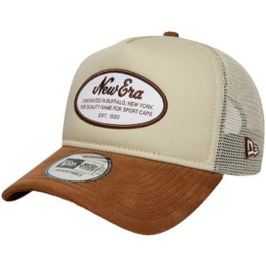 A New Era New Era A-Frame Trucker Cap - Retro Brand Patch Beige Brun