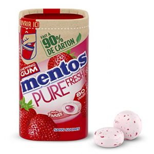 Mentos Chewing-gums Pure Fresh Fraise Gum - La Boite De 80 Dragées