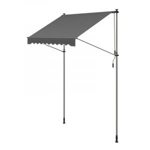 Image de Songmics Store banne r&eacute;tractable avec manivelle 200 x 120 cm gris anthracite