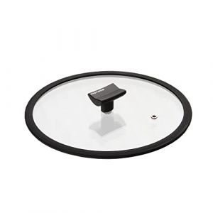 Moneta Couvercle plat, bord en silicone et poignée pour loupe 26 cm