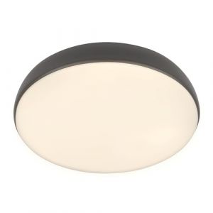 BRILONER - Plafonnier LED avec t&eacute;l&eacute;commande, intensit&eacute; lumineuse variable, blanc chaud &agrave; blanc neutre, salon, chambre, 35x8,5cm, anthracite