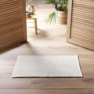 Douceur D'intérieur - Tapis déco en coton tissé Naturel 50x80 cm - Naturel