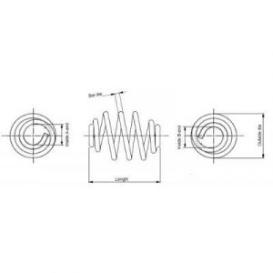 Monroe Jeu de 2 ressorts de suspension SN2818