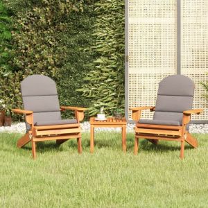 Image de VidaXL Ensemble de salon de jardin Adirondack 3 pcs bois acacia solide Gris