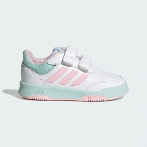 Adidas Mixte bébé Tensaur Hook and Loop Shoes Chaussures de Course, Cloud White/Clear Pink/Semi Flash Aqua, 20 EU