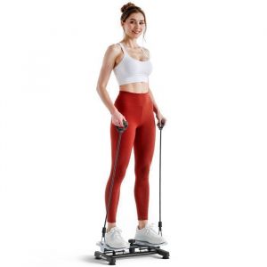 Appareil de Torsion Taille, Avec Bandes Élastiques de Résistance, Motif antidérapant, Charge Max 136 kg, Silencieux, Noir, MERACH
