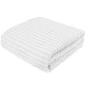 Couverture polaire WAVE 220x240 blanche