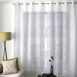 Voilage Brod&eacute; Motif Feuillage