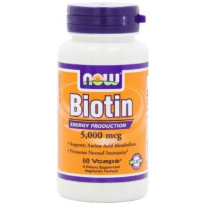 Image de Now Foods Biotine, 5000 Mcg, 60 Vcaps