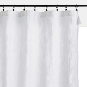 Rideau panneau gaze de coton, K la Blanc Taille 260X140 cm;180X140 cm