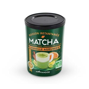 Aromandise Boisson instantanée matcha cannelle agrumes bio 170g