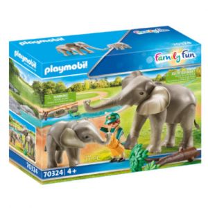 Image de Playmobil 70324 - Family Fun - Eléphants et soigneur