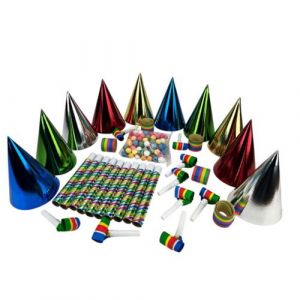 Kit de fête 10 personnes cotillons coloré métal - générique 21425p