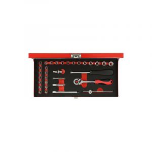 Gedore Jeu de cl&eacute; a douille red Type 4004.79, 1/4', 33 pieces