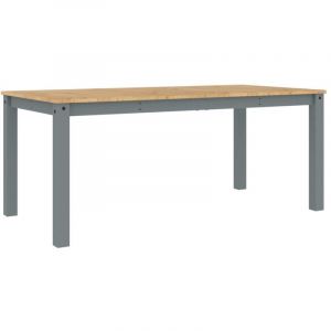 VidaXL Table à manger Panama gris 180x90x75 cm bois massif de pin, table de salle à manger, table à dîner, meuble à manger, table de cuisine