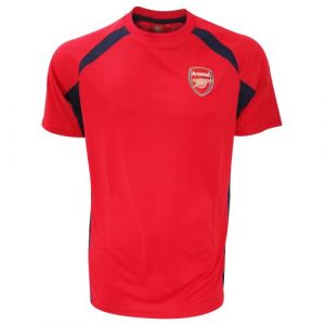 Arsenal FC T-shirt de sport officiel - Homme (S) (Rouge/Noir) - UTSG2678