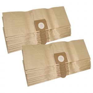 Vhbw 20x Sacs compatible avec Wirbel 814 aspirateur - volume de 20 l 45cm x 20cm couleur sable