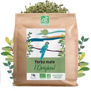 Image de ?? YERBA MATE BIO 1KG Grade Supérieur - Yerba Maté Vert Non Torréfié, Feuilles, Sans Tige et Non Poudreux - Boisson Energie et