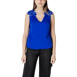 Morgan Top sans manches dentelle bleu electrique femme - Taille 34