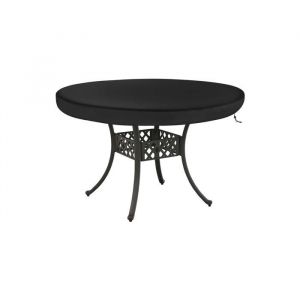 Housse De Protection Table Ronde Jardin Balcon 106x10 Cm - B&acirc;che Imperm&eacute;able Anti-Uv En Tissu Oxford 420d Noir