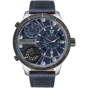 Police Mixte Adulte Analogique Quartz Montre avec Bracelet en Cuir PL15662XSTU.03