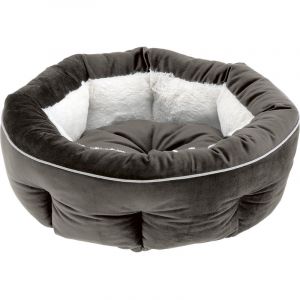 Image de Ferplast MARQUIS Couchage en velours doux pour chiens et chats. Variante 55 - Mesures: Ø 55 x 20 cm - Gris