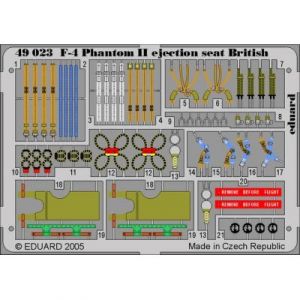 Image de Eduard Accessories 49023 Accessoire de modélisme F-4 Phantom II Ejection Seat British pour kit Hasegawa/Revell