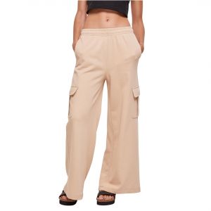 Urban classics Pantalon cargo taille haute à jambe large femme Terry