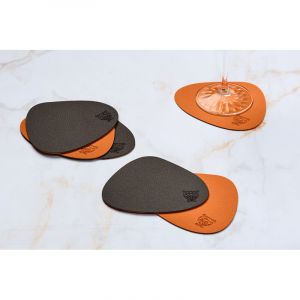 Sous-verre - réversible - cuir recyclé