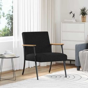 VidaXL Fauteuil Noir 59 x 75 x 78 cm tissu
