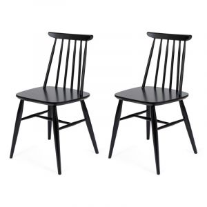 Image de Lot de 2 Chaises Design "Aino" 81cm Noir Prix