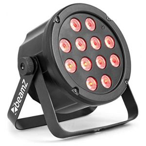 Beamz SlimPar 35 Projecteur PAR - &Eacute;clairage de soir&eacute;e DJ de 12 LED RVB - DMX / auto - 12x3W - noir