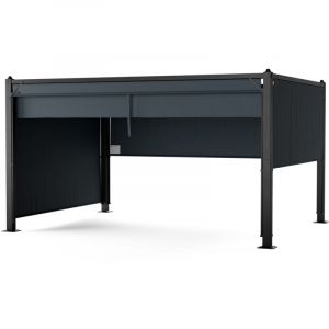 Blumfeldt Pantheon Cortina Tonnelle Pergola 3x4 m Cadre Aluminium R&eacute;glables R&eacute;sistant aux Intemp&eacute;ries