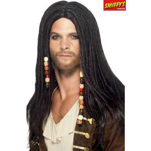 Smiffy's PERRUQUE PIRATE AVEC PERLES